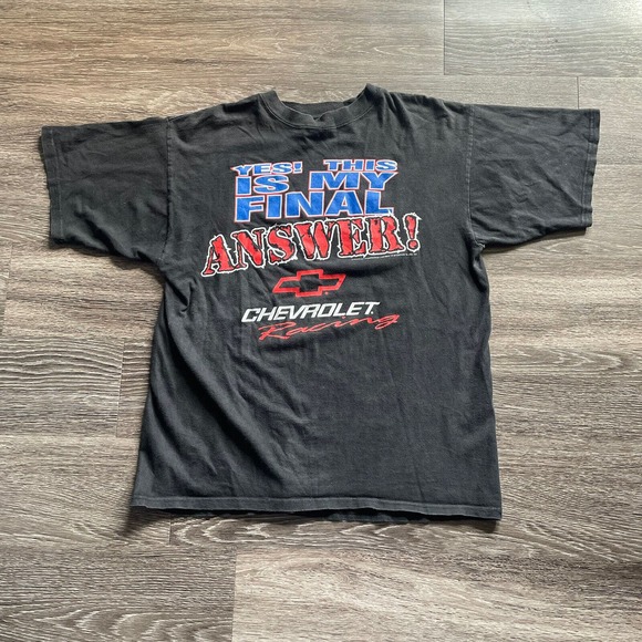Chevrolet Racing All Sport Mens T-Shirt Large “Yes This Is My Final Answer “ - Picture 1 of 5